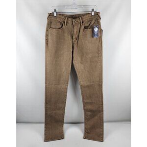 PRPS Le Sabre Jeans Men 32x34 Brown Slim Straight Fit Japanese Denim NWT